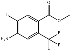 4-Amino-5-iodo-2-trifluoromethyl-benzoic acid methyl ester Struktur