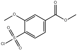 methyl 4-(chlorosulfonyl)-3-methoxybenzoate Struktur