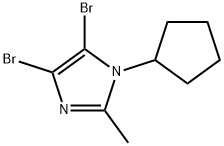 4,5-Dibromo-1-cyclopentyl-2-methyl-1H-imidazole Struktur