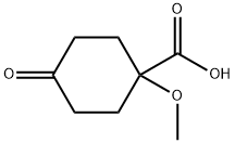 1-methoxy-4-oxocyclohexane-1-carboxylic acid Struktur