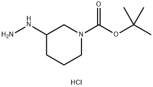 tert-Butyl 3-hydrazinylpiperidine-1-carboxylate hydrochloride Struktur