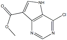 Methyl 4-chloro-5H-pyrrolo[3,2-d]pyrimidine-7-carboxylate Struktur