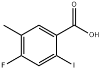 Benzoic acid, 4-fluoro-2-iodo-5-methyl- Struktur