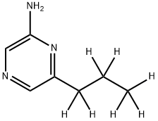 2-Amino-6-(n-propyl-d7)-pyrazine Struktur