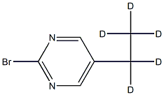 2-Bromo-5-(ethyl-d5)-pyrimidine Struktur