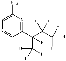 2-Amino-6-(sec-butyl-d9)-pyrazine Struktur