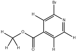 2-Bromo-4-methoxycarbonylpyridine-d6 Struktur