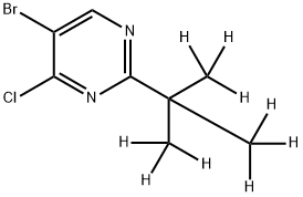 5-Bromo-4-chloro-2-(tert-butyl-d9)-pyrimidine Struktur