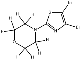 4,5-Dibromo-2-(morpholino-d8)-thiazole Struktur