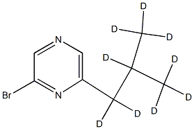 2-Bromo-6-(iso-butyl-d9)-pyrazine Struktur