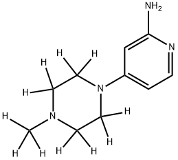 2-Amino-4-[(N-methylpiperazin-d11)-1-yl]pyridine Struktur