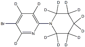 3-Bromo-6-(piperidino)pyridine-d13 Struktur