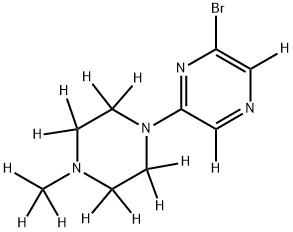 2-Bromo-6-(N-methylpiperazin-1-yl)pyrazine-d13 Struktur