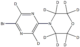 2-Bromo-5-(morpholino)pyrazine-d10 Struktur