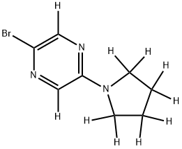 2-Bromo-5-(pyrrolidino)pyrazine-d10 Struktur