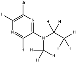 2-Bromo-6-(methylethylamino)pyrazine-d10 Struktur