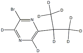 2-Bromo-6-(iso-propyl)pyrazine-d9 Struktur