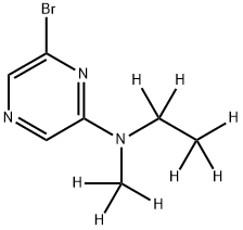 2-Bromo-6-(methylethylamino-d8)-pyrazine Struktur