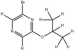 2-Bromo-6-(iso-propoxy)pyrazine-d9 Struktur