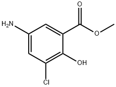 5-Amino-3-chloro-2-hydroxy-benzoic acid methyl ester Struktur