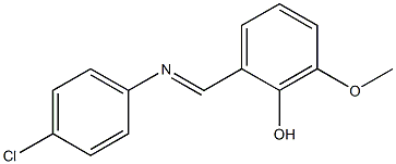 2-[(1E)-[(4-chlorophenyl)imino]methyl]-6-methoxyphenol Struktur