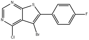 5-bromo-4-chloro-6-(4-fluorophenyl)thieno[2,3-d]pyrimidine|5-bromo-4-chloro-6-(4-fluorophenyl)thieno[2,3-d]pyrimidine