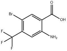 2-AMINO-5-BROMO-4-(TRIFLUOROMETHYL)BENZOIC ACID Struktur