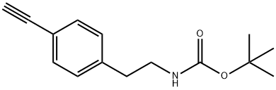 [2-(4-Ethynylphenyl)-ethyl]-carbamic acid tert-butyl ester Struktur