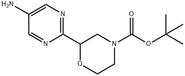 tert-butyl 2-(5-aminopyrimidin-2-yl)morpholine-4-carboxylate Struktur