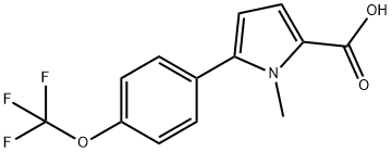 1-Methyl-5-[4-(trifluoromethoxy)phenyl]pyrrole-2-carboxylic Acid Struktur