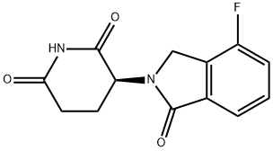 3-(4-fluoro-1-oxoisoindolin-2-yl)piperidine-2,6-dione Struktur