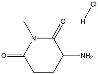 3-amino-1-methylpiperidine-2,6-dione hydrochloride Struktur