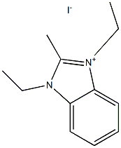 1,3-DIETHYL-2-METHYL-3H-BENZOIMIDAZOL-1-IUM, IODIDE Struktur