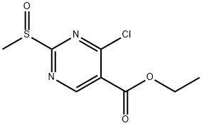 Ethyl 4-chloro-2-(methylsulfinyl)pyrimidine-5-carboxylate Struktur