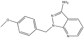 1-[(4-methoxyphenyl)methyl]-1H-pyrazolo[3,4-b]pyridin-3-amine Struktur