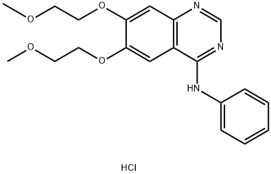 6,7-bis(2-methoxyethoxy)-N-phenylquinazolin-4-amine Struktur