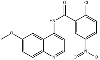 2-Chloro-N-(6-methoxy-4-quinolinyl)-5-nitrobenzamide Struktur