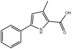 3-methyl-5-phenyl-1H-pyrrole-2-carboxylic acid Struktur