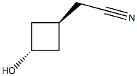 2-(trans-3-hydroxycyclobutyl)acetonitrile Struktur