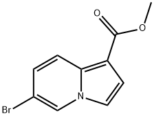 1-Indolizinecarboxylic acid, 6-bromo-, methyl ester Struktur