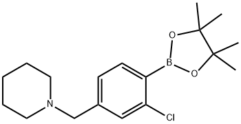 1-(3-Chloro-4-(4,4,5,5-tetramethyl-1,3,2-dioxaborolan-2-yl)benzyl)piperidine Struktur