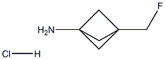 3-(fluoromethyl)bicyclo[1.1.1]pentan-1-amine hydrochloride Struktur