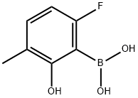 6-Fluoro-2-hydroxy-3-methylphenylboronic acid Struktur