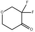 3,3-difluorotetrahydro-4H-pyran-4-one Struktur