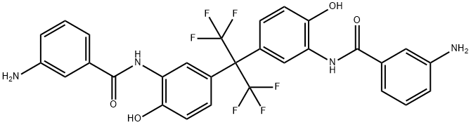 Benzamide, N,N'-[[2,2,2-trifluoro-1-(trifluoromethyl)ethylidene]bis(6-hydroxy-3,1-phenylene)]bis[3-amino- Struktur