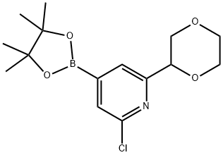 2-Chloro-6-(1,4-dioxan-2-yl)pyridine-4-boronic acid pinacol ester|2-Chloro-6-(1,4-dioxan-2-yl)pyridine-4-boronic acid pinacol ester