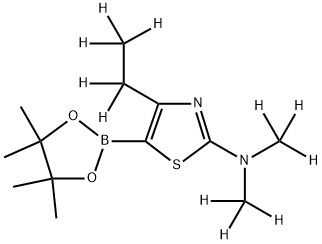 (2-Dimethylamino-4-ethyl-d11)-thiazole-5-boronic acid pinacol ester Struktur