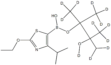 [2-Ethoxy-4-(iso-propyl)-d12]-thiazole-5-boronic acid pinacol ester Struktur