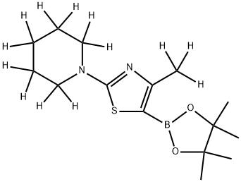 (4-Methyl-2-piperidino-d13)-thiazole-5-boronic acid pinacol ester Struktur