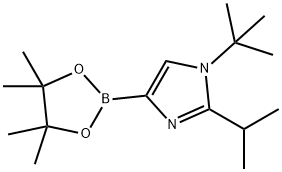 1-(tert-butyl)-2-isopropyl-4-(4,4,5,5-tetramethyl-1,3,2-dioxaborolan-2-yl)-1H-imidazole Struktur